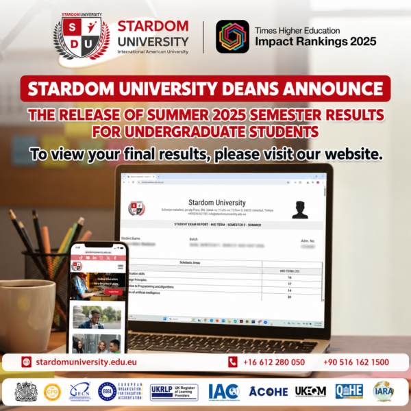 Announcement of Summer Semester 2025 Results for Undergraduate Students