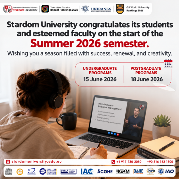 Stardom American University Announces the Start of the Summer 2026 Semester
