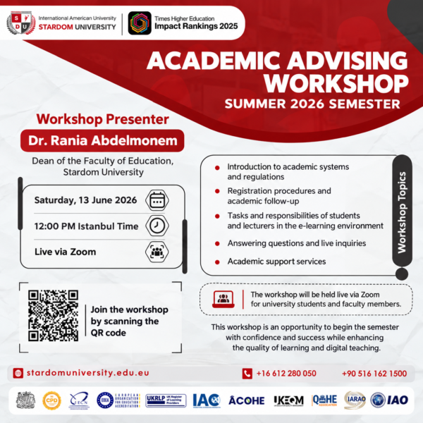 Invitation to Attend the Academic Advising Workshop for the Summer 2026 Semester