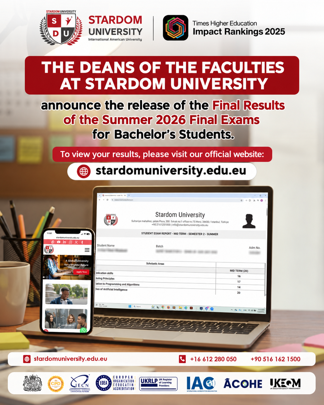 Announcement of Final Results for Bachelor’s Degree Programs&hellip;